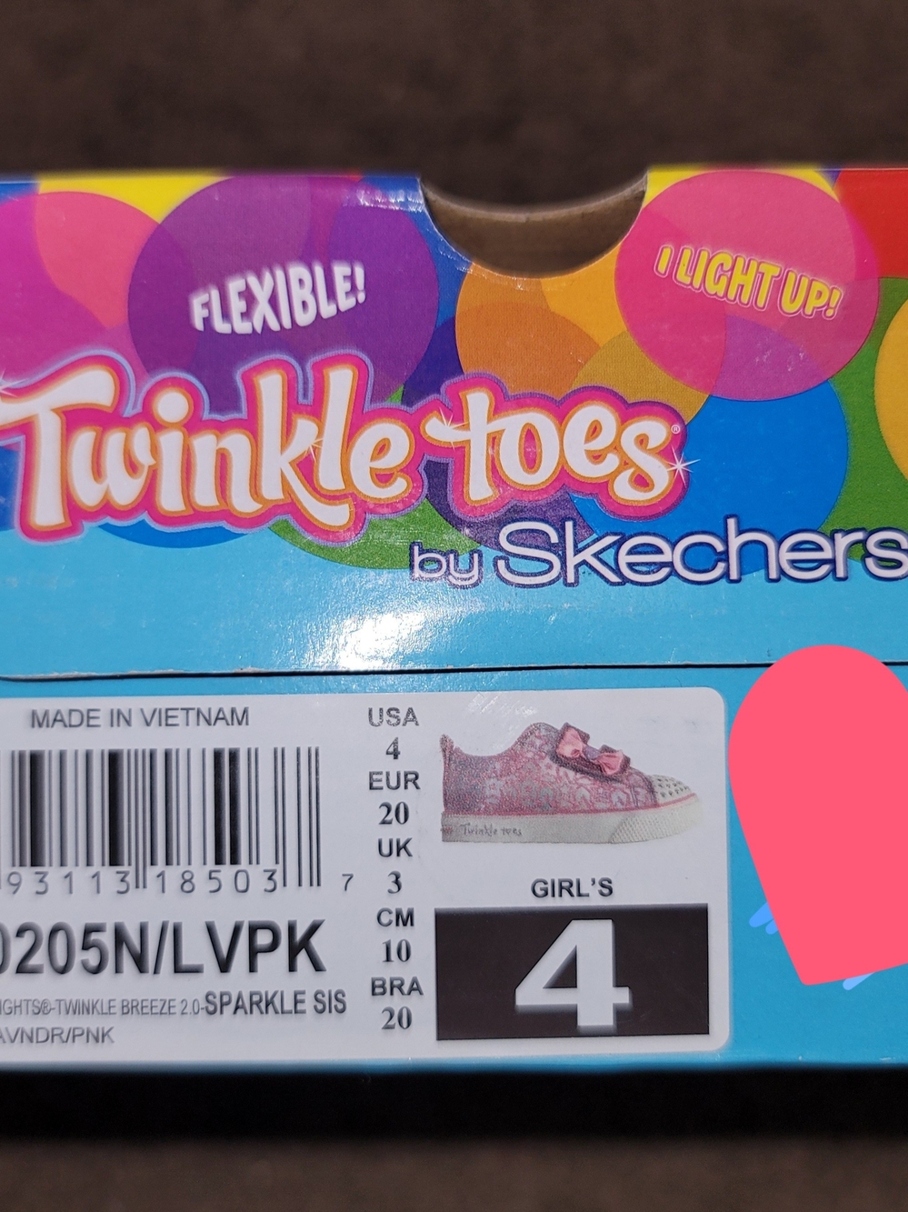 Twinkle Toes by Skechers Girls Light-Up Sneakers - Pink